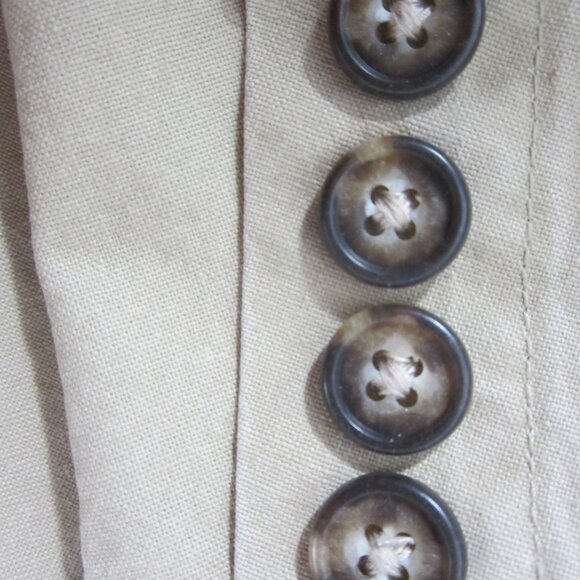 L.L. Bean Mens 46 R  Khaki Beige Cotton LS Blazer Jacket 2 Button Closure - Picture 8 of 9